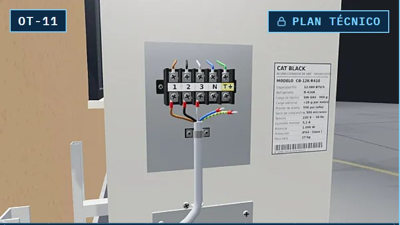 Simulador 3D OT-11: Instalación de un split sin carga